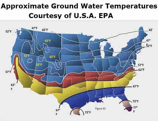 Approximate Ground Water Temperatures U.S.A. EPA