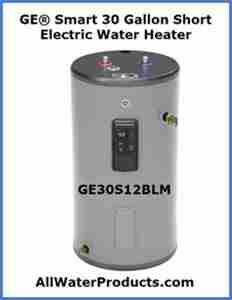 GE® Smart 30 Gallon Short Electric Water Heater GE30S12BLM AllWaterProducts.com
