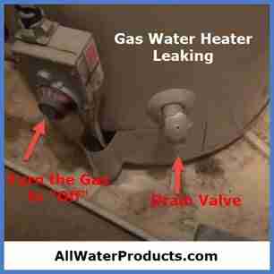 Gas water heater leaking. AllWaterProducts.com