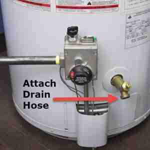 Attach drain hose to water heater. AllWaterProducts.com