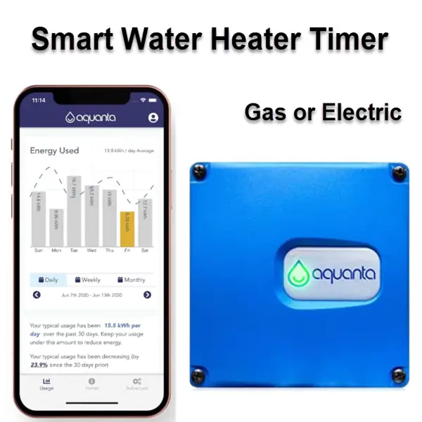 Smart water heater timer gas or electric